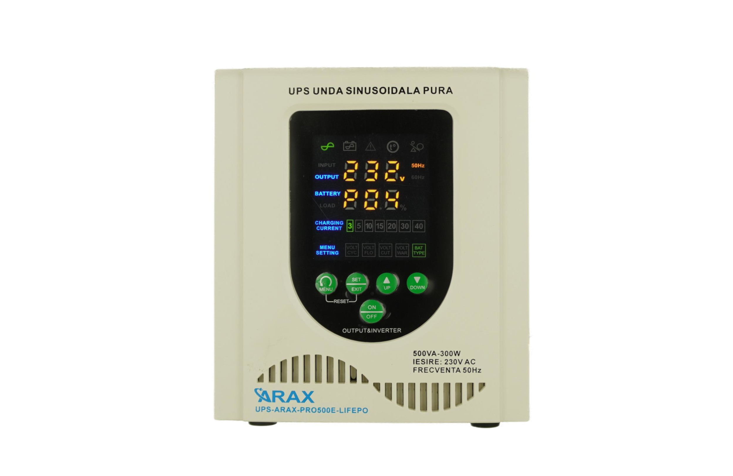 UPS Centrala termica sinus PRO 500E 350W, sinus pur, acumulator extern , Compatibil LiFePo4 - imagine 10